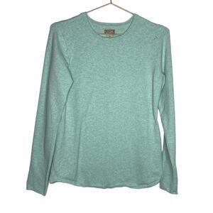 Duluth Trading Co Womens XS‎ Mint Green Shiftless Crewneck Sweater Long Sleeve